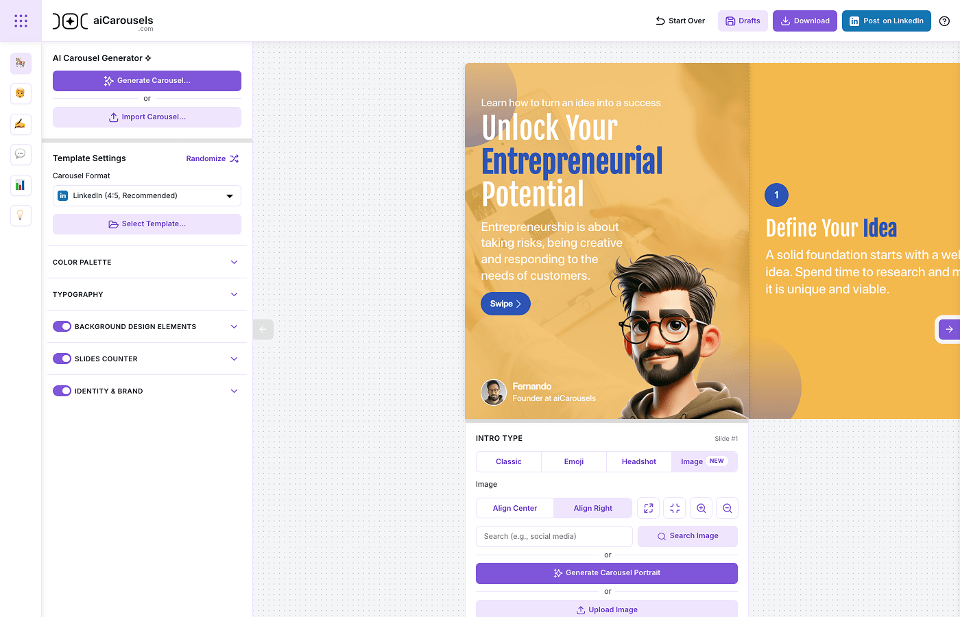 AI Carousel Generator